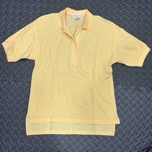 Vintage Talbots Yellow Polo Top Short Sleeve Shirt Small